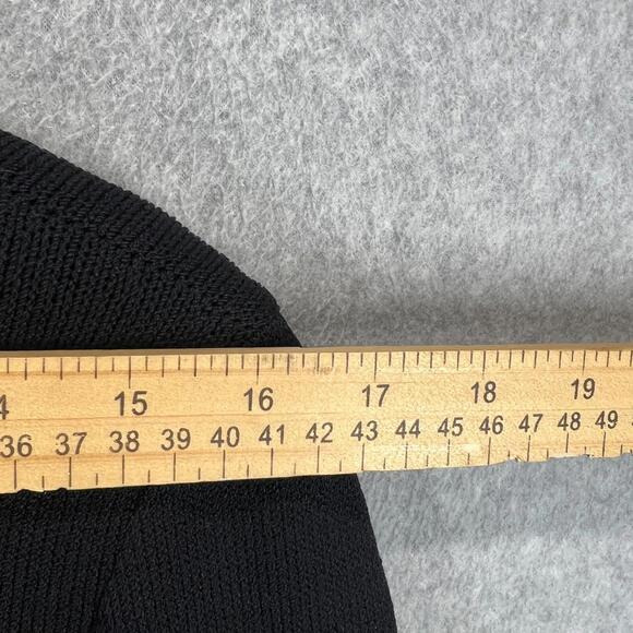 St. John Basics Santana Knit Navy V Neck Cardigan Sweater Gold‎ Buttons Jacket S - Picture 8 of 9